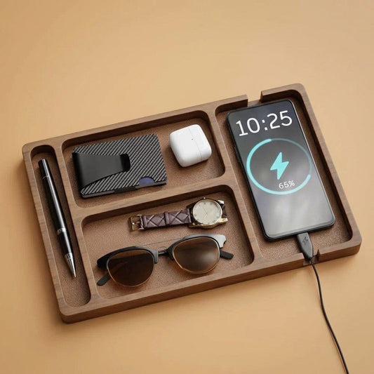 Solid Wood Desktop Storage Tray